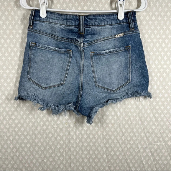 Kancan Ultra High Rise Cut Off Denim Shorts - Picture 5 of 5